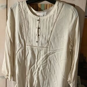 Cream button down blouse